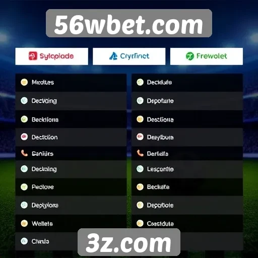 Métodos de depósito disponíveis no 56wbet